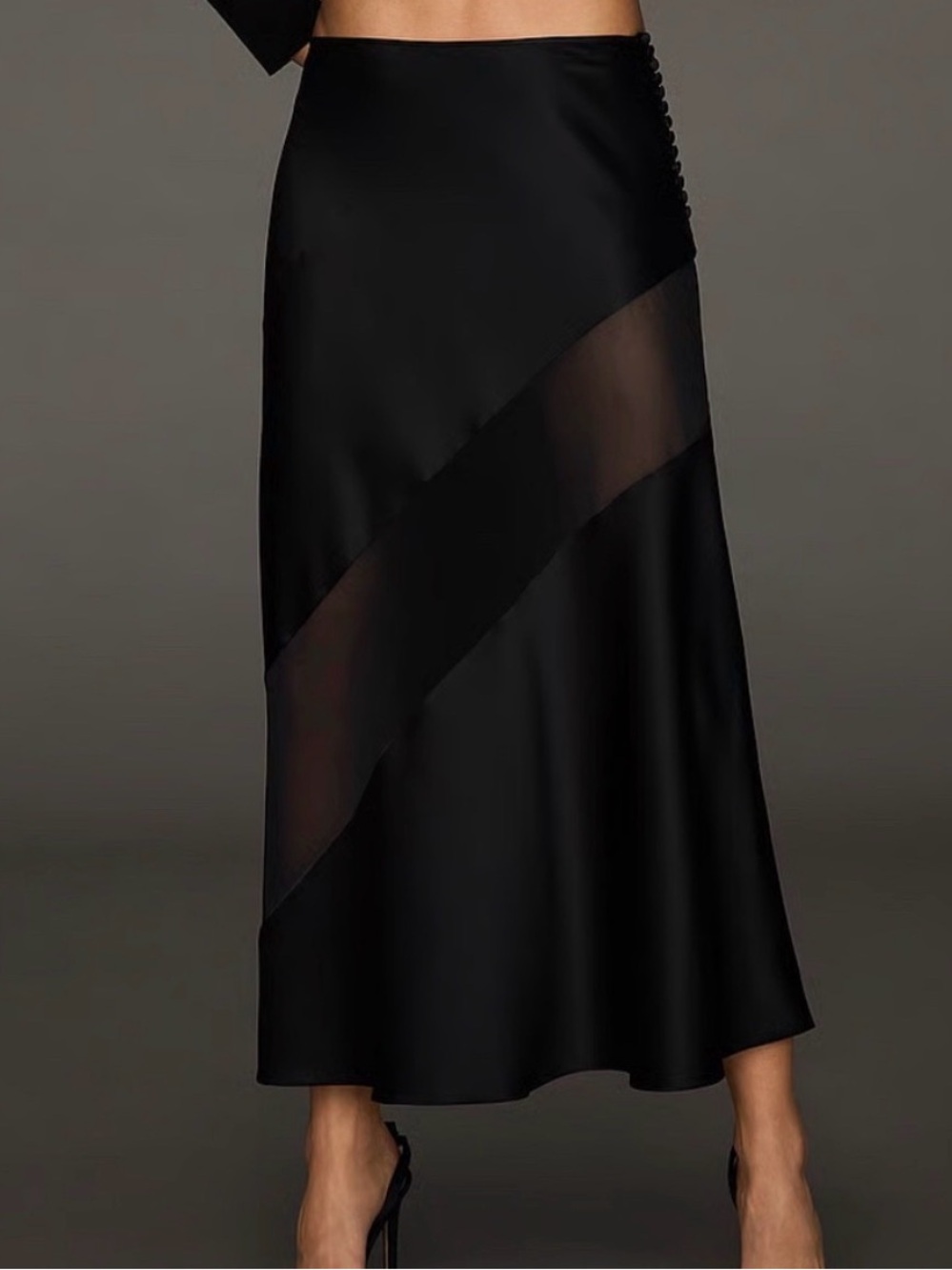 Altuzarra Silk Satin Lace Maxi Skirt | Limited Edition Size: XL NWT